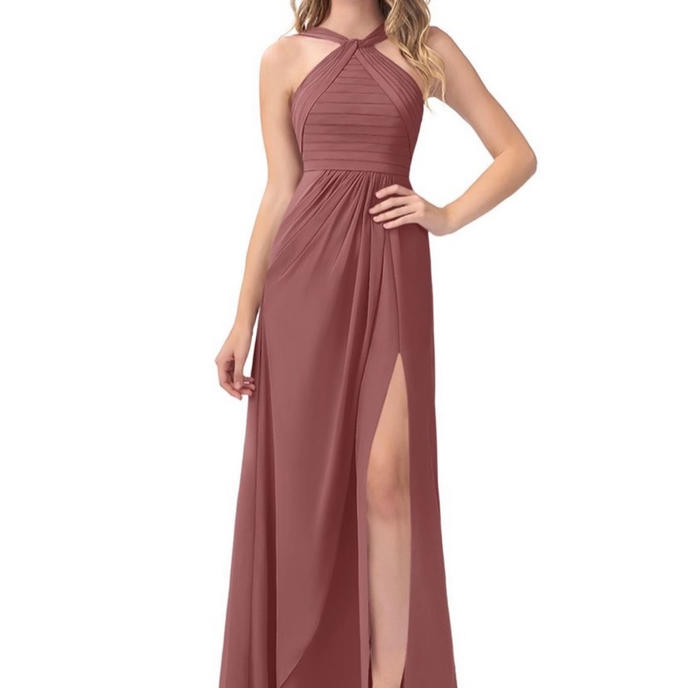 Azazie Womens Bridesmaid Dress in Desert Rose